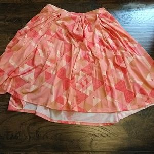 Lularoe Madison Skirt L Just Peachy pattern